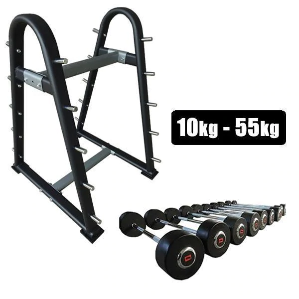 10kg 55kg Prostyle Fixed Barbell Rack Package Price Fixed BarbellCurl Bar Sets