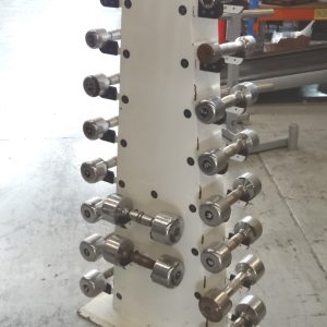 11 Pair Stainless Steel Dumbbells with Rack