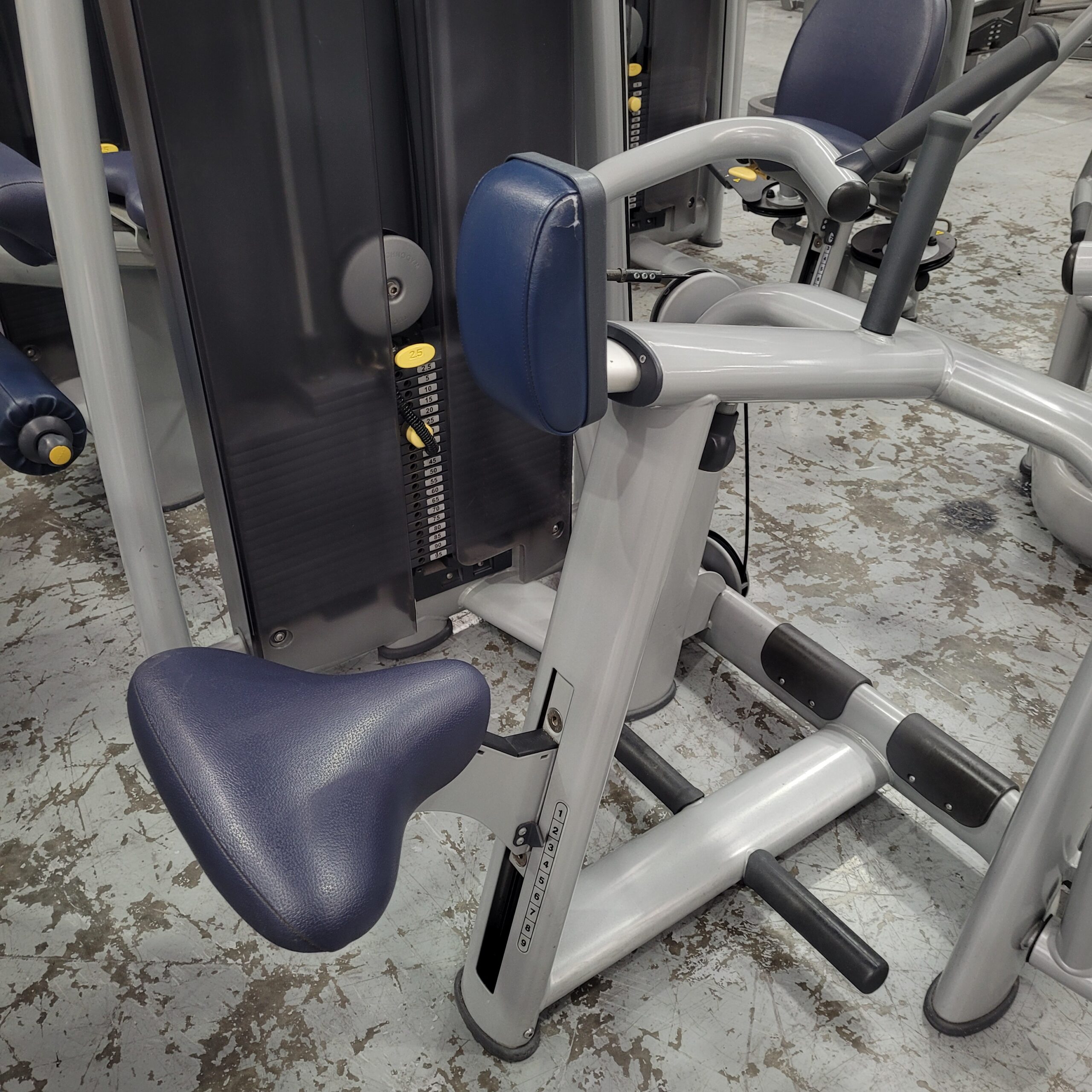 Technogym Selection Low Row - Silver Frame Navy Upholstery - Image 3