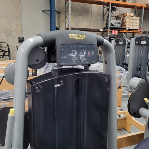 Technogym Selection Leg Curl - Silver Frame Navy Upholstery - Image 6
