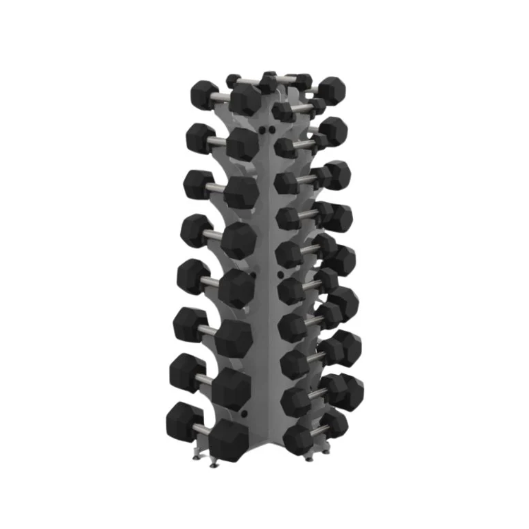 Australian Barbell Company 14 Pair Hex Dumbbell with Rack