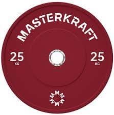 Masterkraft Elite Bumper Plates-25Kg (Red)