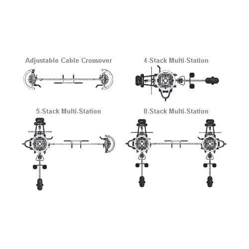 Matrix G3 5 Way Multi Station - Red Upholstery - Image 3