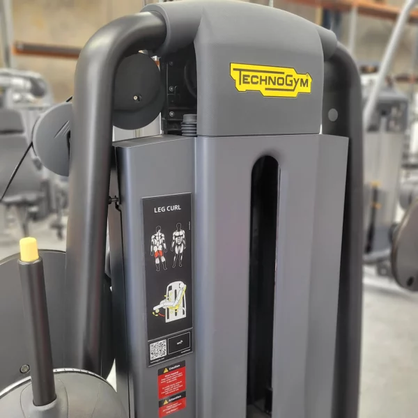 Technogym Selection Leg Curl - Silver Frame Navy Upholstery - Image 3