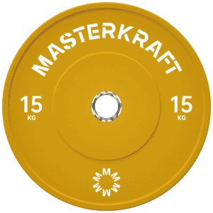 Masterkraft Elite Bumper Plates-15Kg (Yellow)